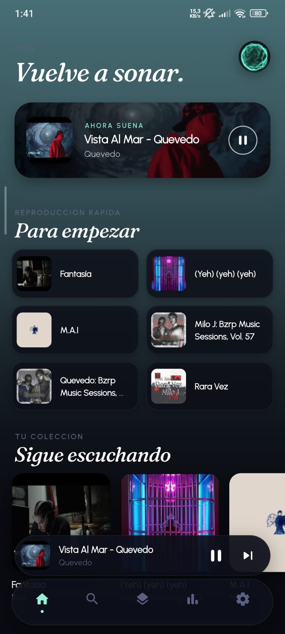 Maestro Music — pantalla principal